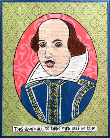 photo of paper art Shakespeare