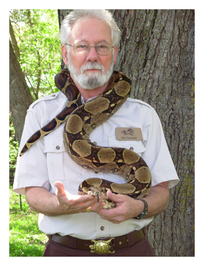 James Gerholdt holding snake 