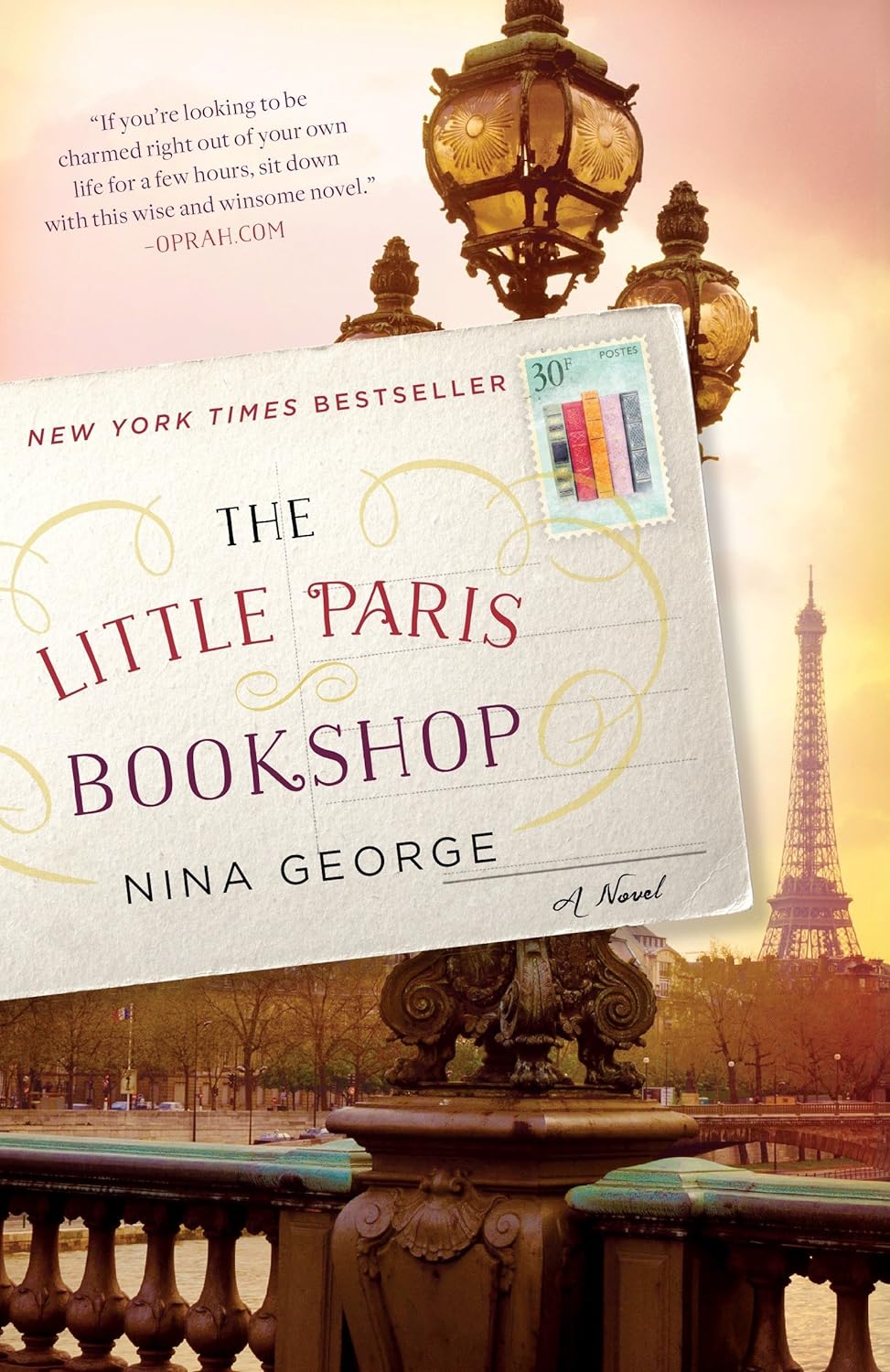 Book cover shows a close-up of an envelope against a backdrop of Paris