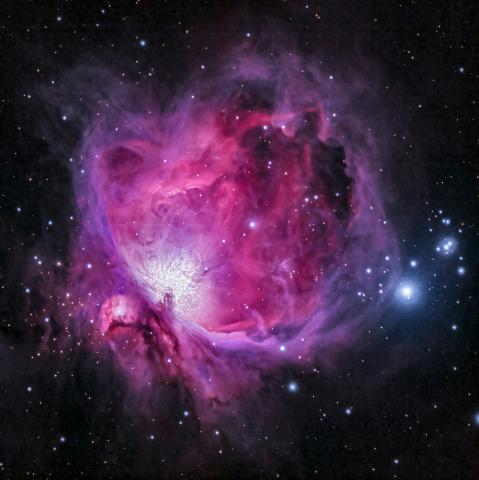 pink nebula in space