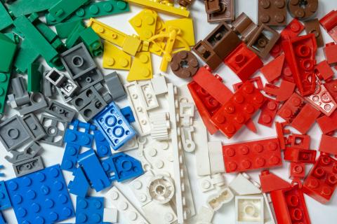 pile of colorful Lego bricks