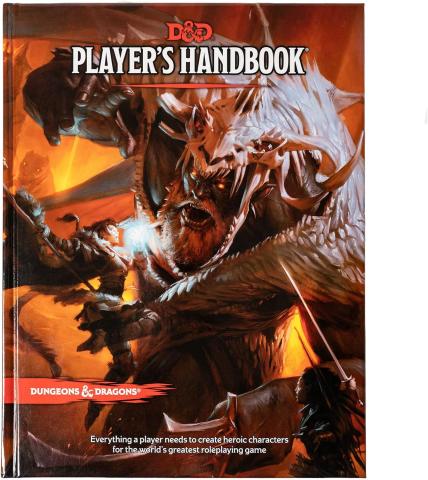 Book cover for the Dungeons & Dragons Handbook (2014)