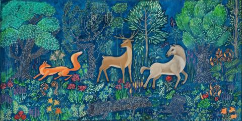 painting of forest animals