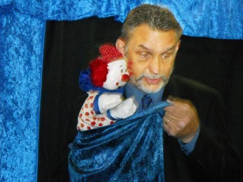 Jim Jayes and a marionette