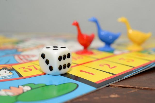 colorful board game pieces