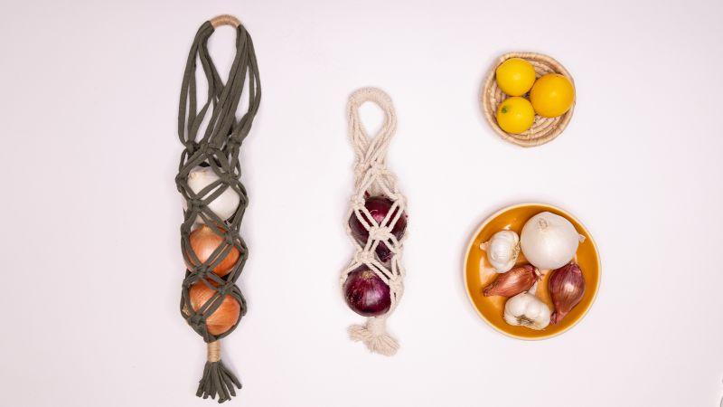 produce, knots, macrame
