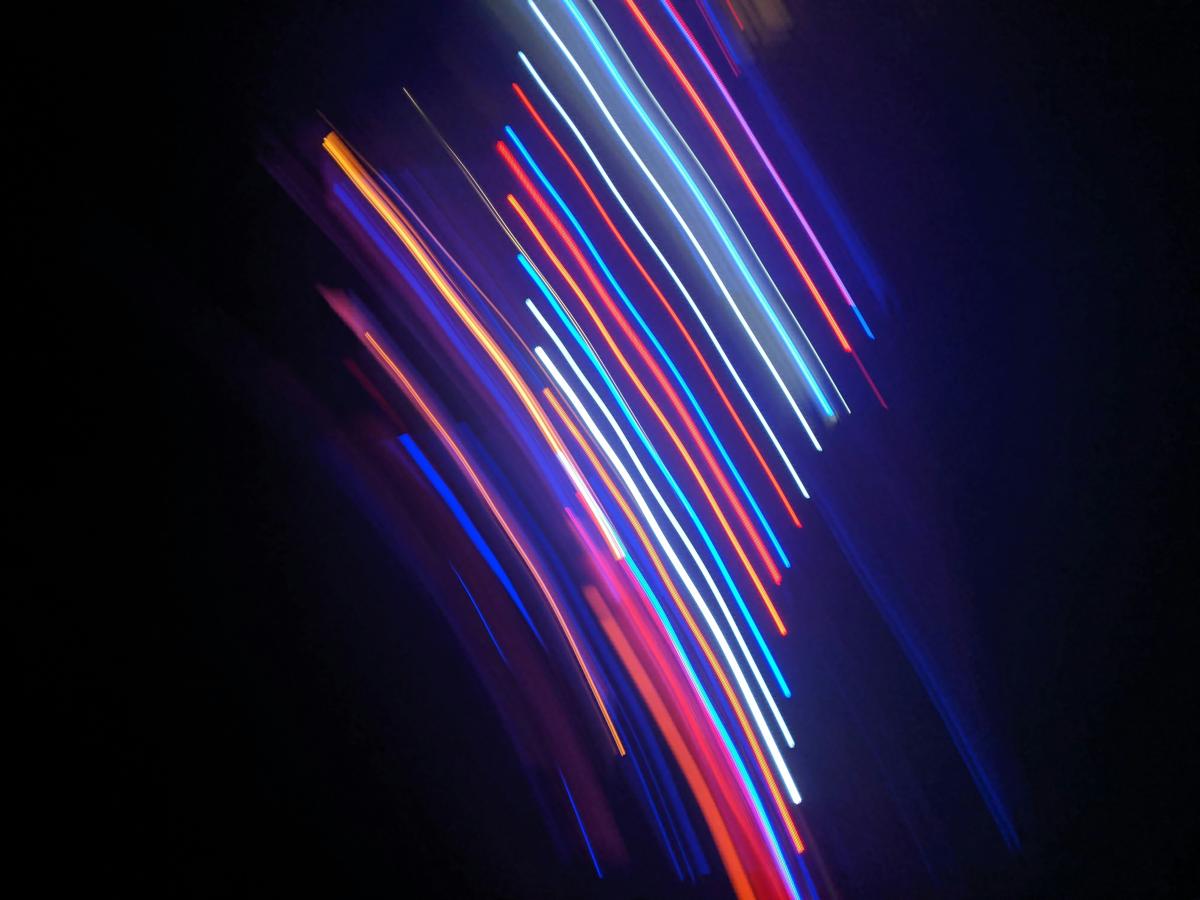glow sticks on black background