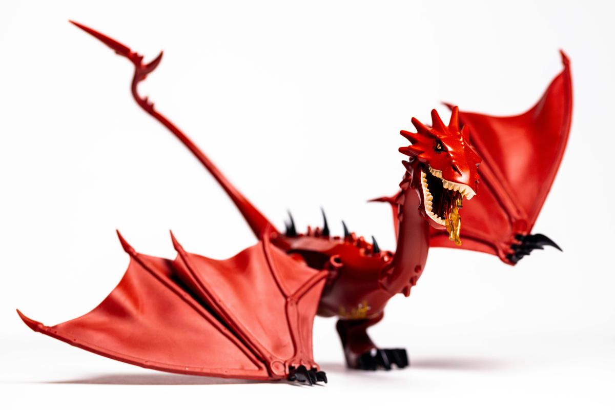 red toy dragon